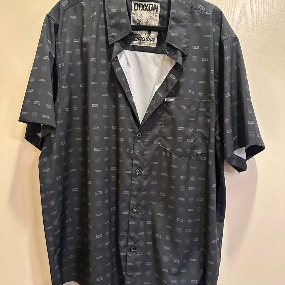 Dixxon Men's Gray Patterned Button Down Shirt - image 1